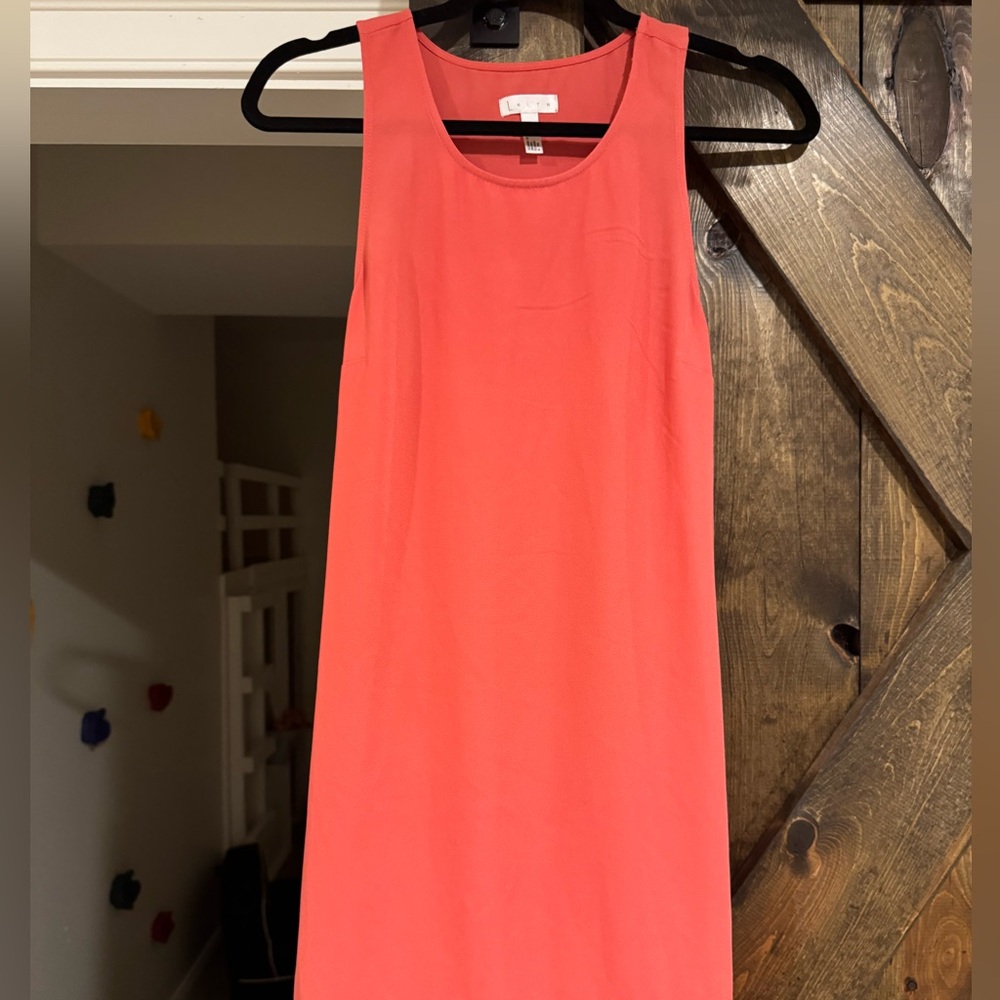 Leith Coral sleeveless summer dress